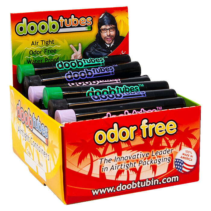 Doob Tubes - Large Black with Coloured Logo
