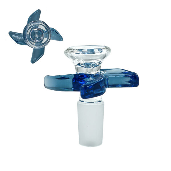 Whirl Wind Bowl piece 14mm - Blue, Green or Clear
